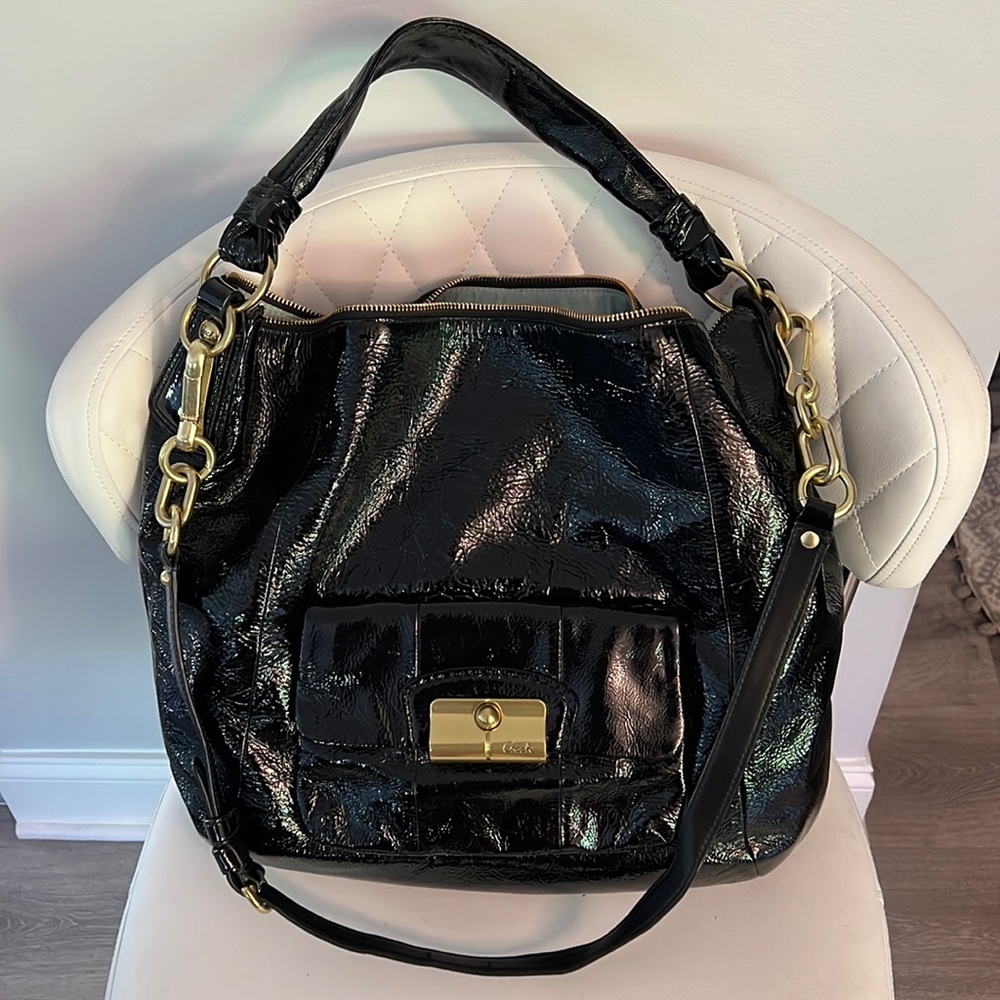 Liquid Leather Large Leather Hobo